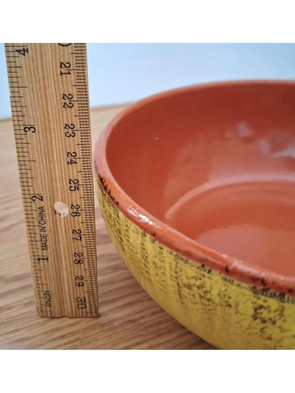 De Silva VTG Yellow Glazed Terracotta Handled Bowls - Made in Italy - 3 Set